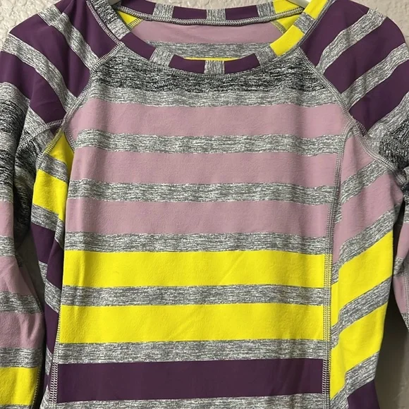 Lululemon Athletica striped long sleeve top size 4 - Picture 2 of 9